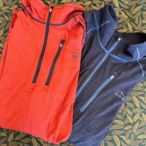 Set of Two LL Bean Quarter Zip Men’s Top (Size L)